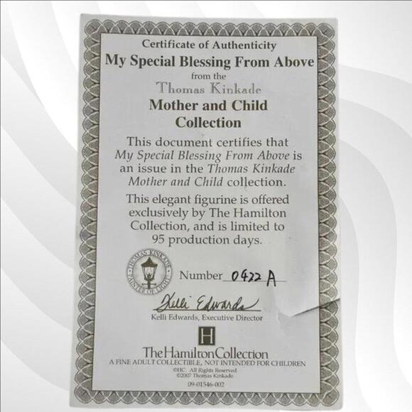 2/$50 Thomas Kinkade My Special Blessings Figurine 0422A Mother and Child 2007 - Picture 9 of 10